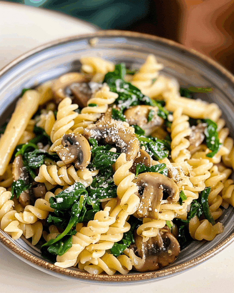 Spinach Mushroom Pasta