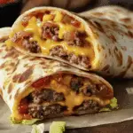 Air Fryer Cheeseburger Wraps