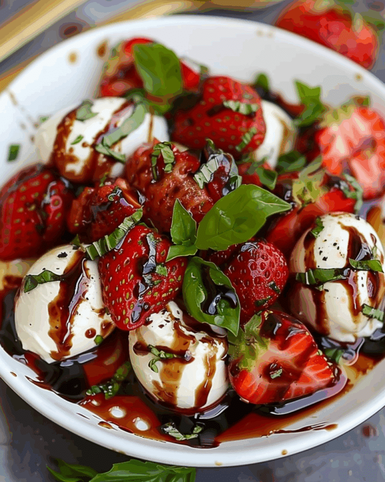 Balsamic Strawberry Caprese Salad