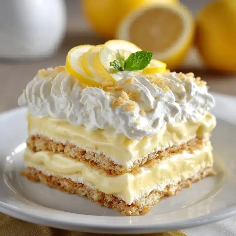 No-Bake Lemon Éclair Cake Recipe