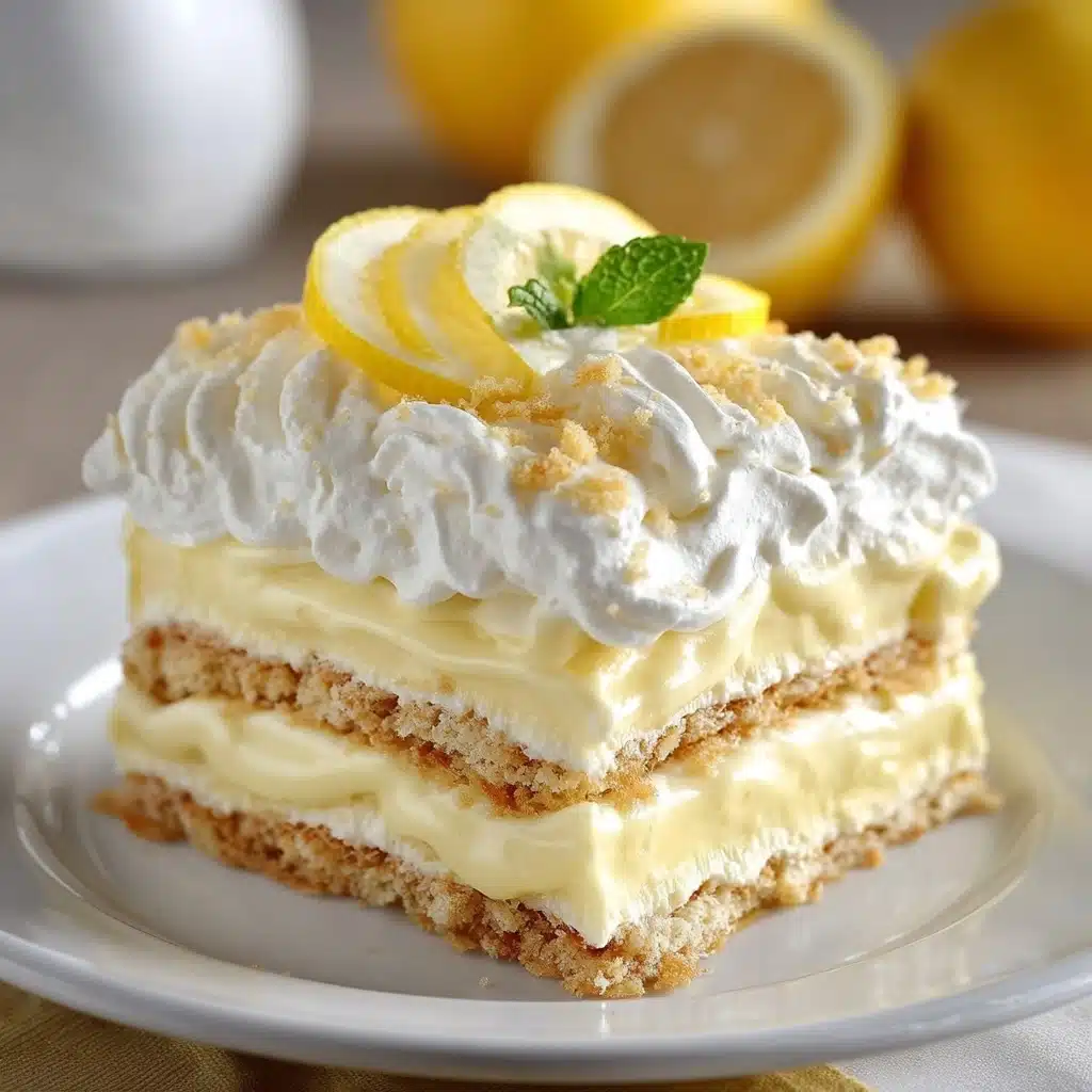 No-Bake Lemon Éclair Cake Recipe
