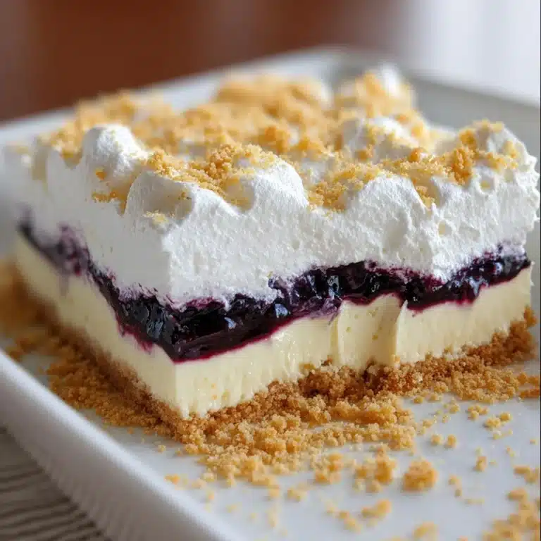 No Bake Lemon Blueberry Dessert Recipe