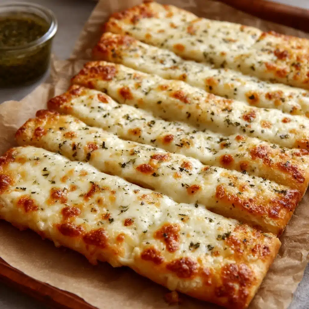 Homemade Cheesy Breadsticks Recipe - Recipe Image