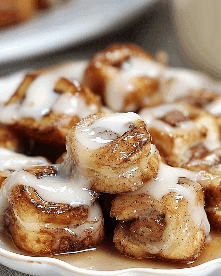 Cinnamon Roll French Toast Bites
