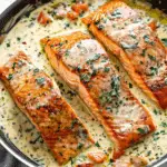 Creamy Garlic Butter Tuscan Salmon