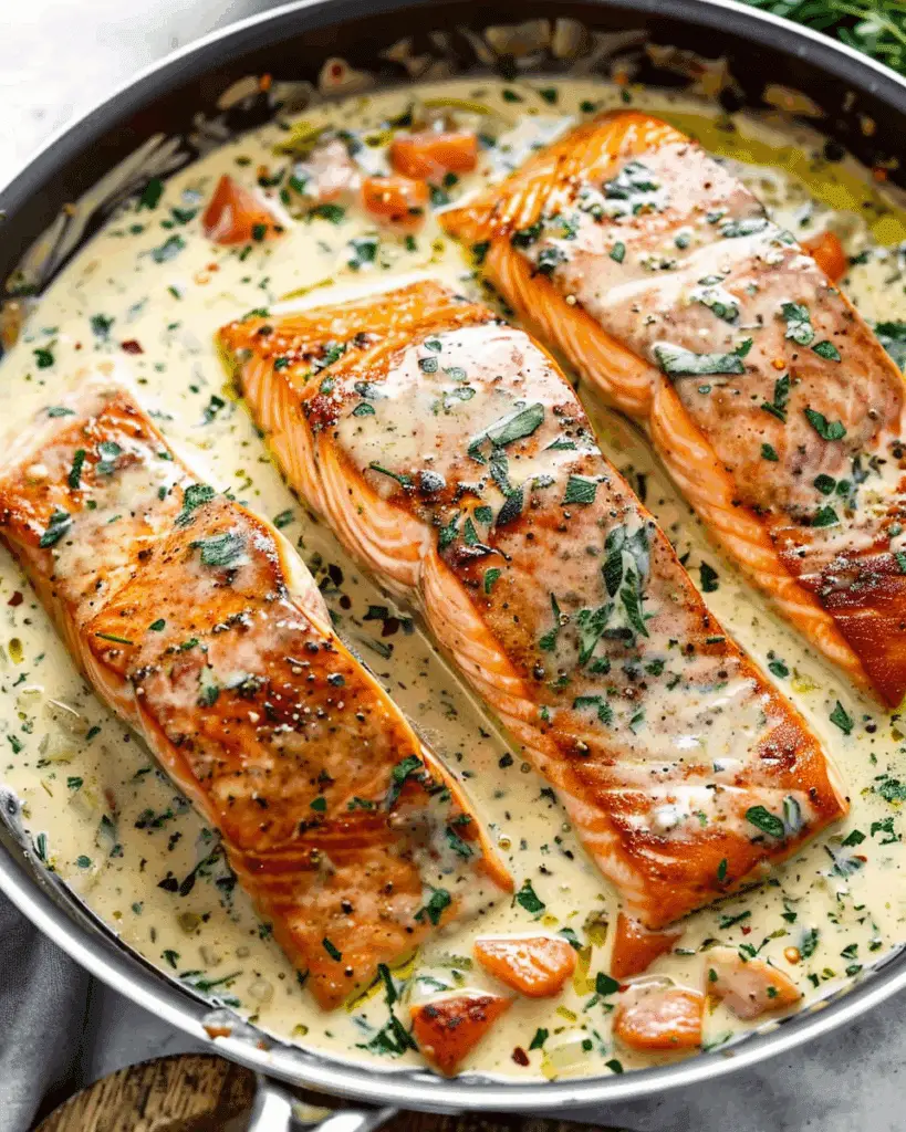 Creamy Garlic Butter Tuscan Salmon