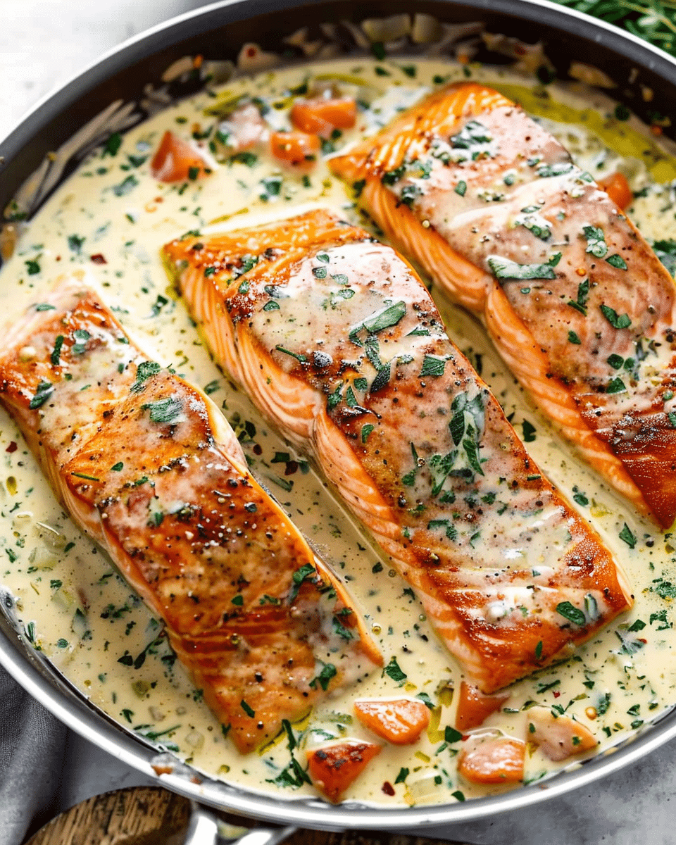 Creamy Garlic Butter Tuscan Salmon