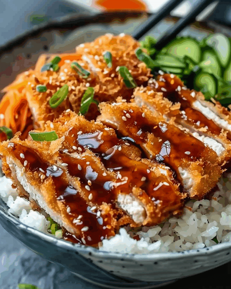 Japanese Katsu Bowls with Tonkatsu Sauce