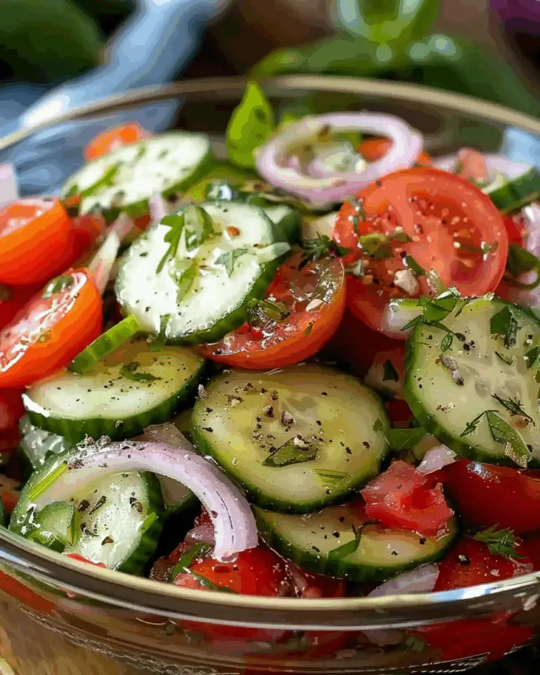Marinated Cucumber, Tomato & Onion Salad