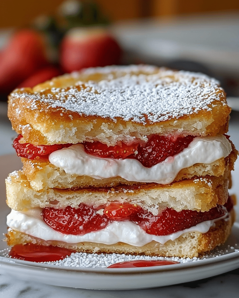 Fried Strawberry Cheesecake Sandwiches