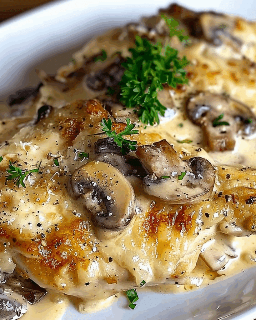 Mushroom Asiago Chicken Recipe