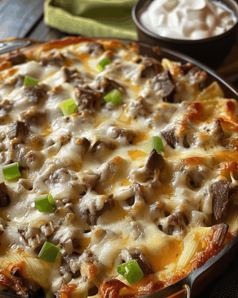 Philly Cheese Steak Casserole