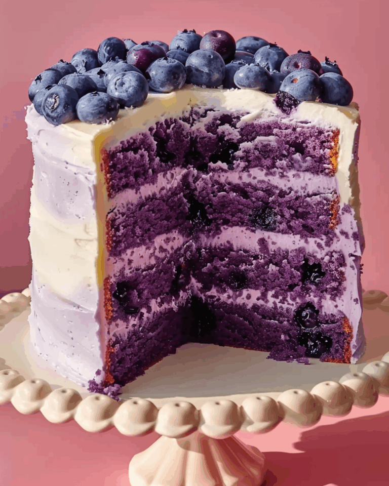 Blueberry Cake with Lemon Cream Cheese Frosting