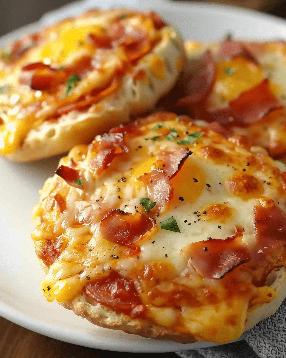 English Muffin Breakfast Pizzas