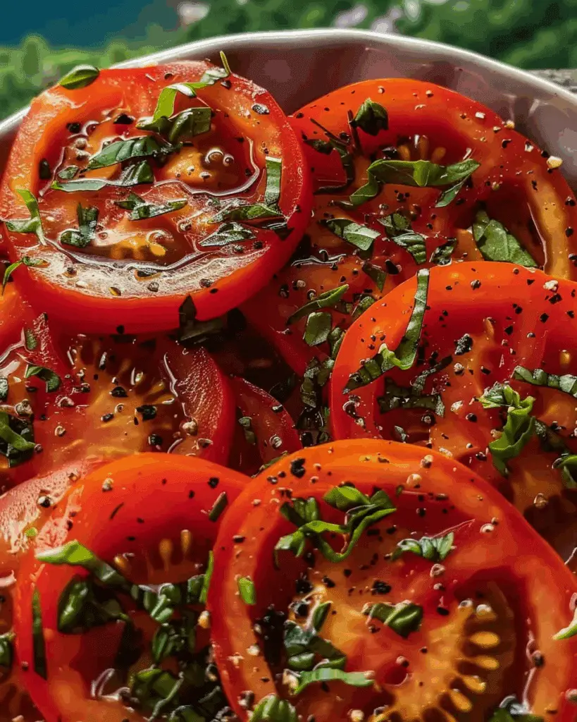 Easy Marinated Tomatoes