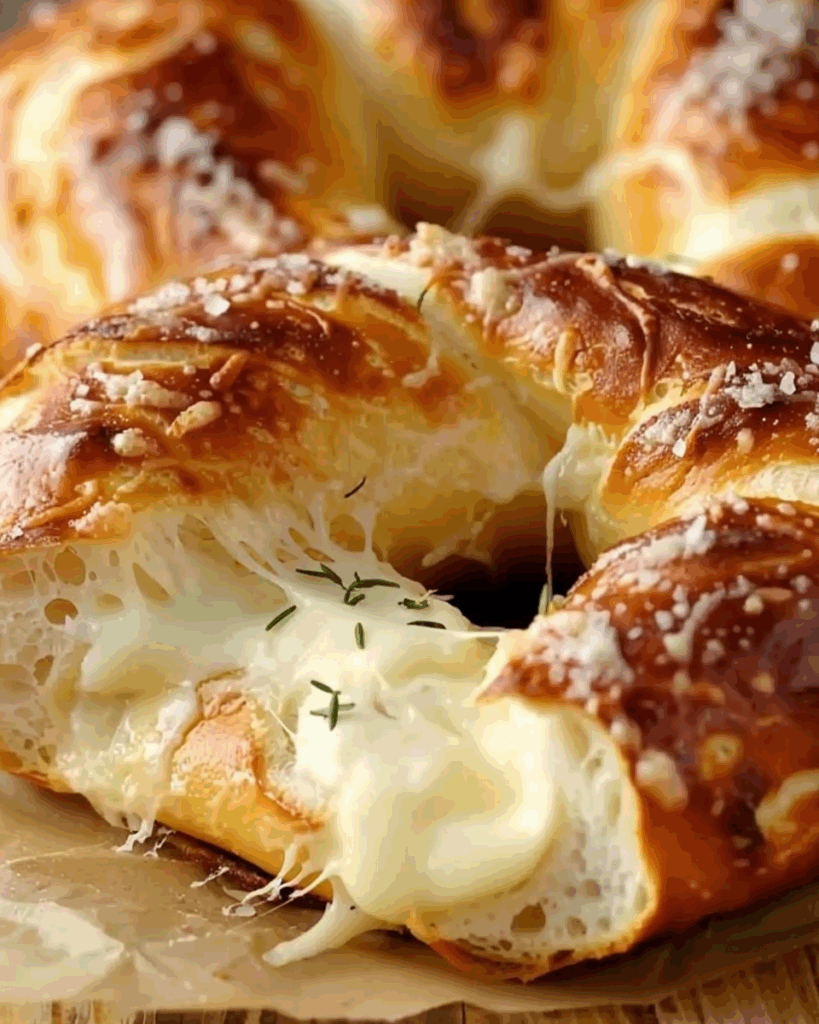 Mozzarella-Stuffed Soft Pretzels