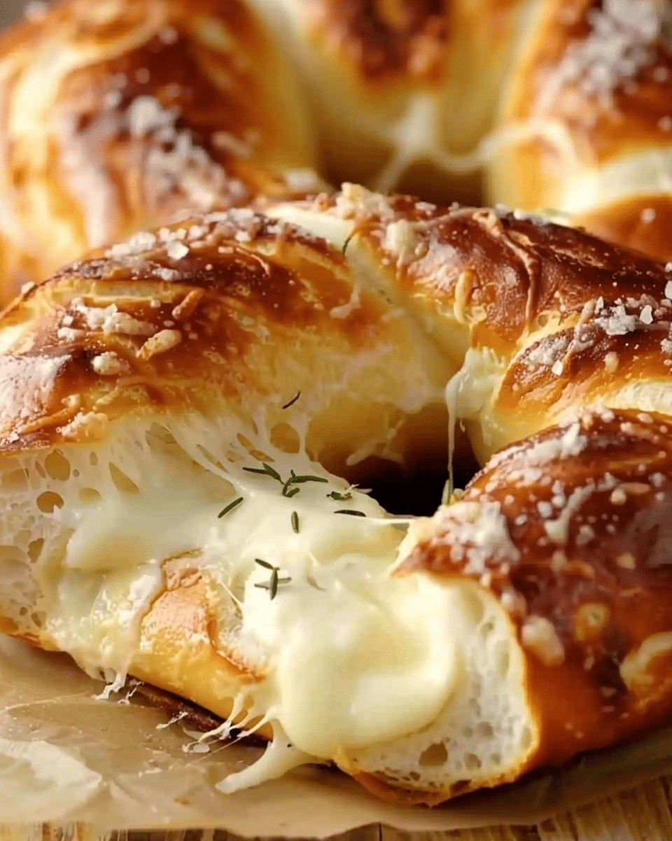 Mozzarella-Stuffed Soft Pretzels