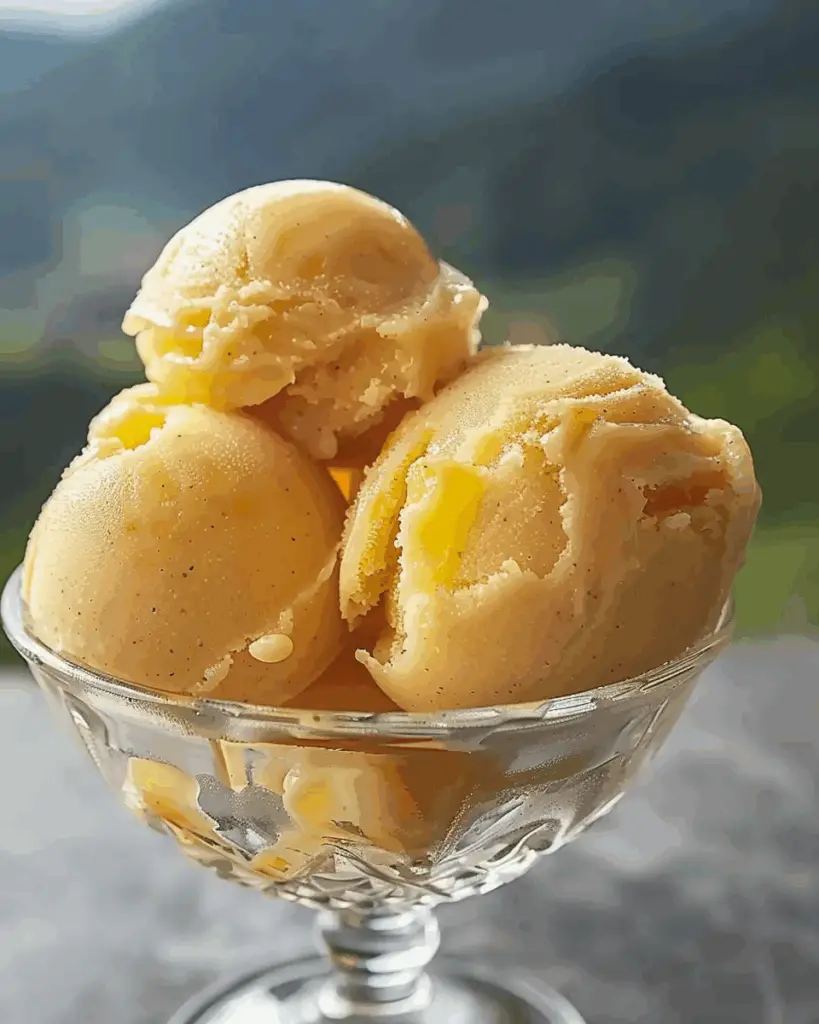 Easy Peach Sorbet