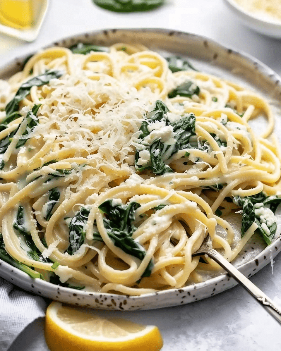 Lemon Ricotta Pasta with Spinach