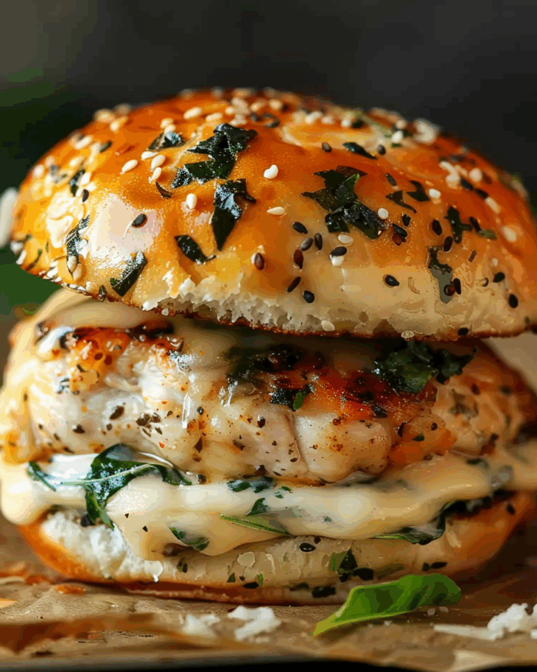 White Cheddar & Spinach Chicken Burgers