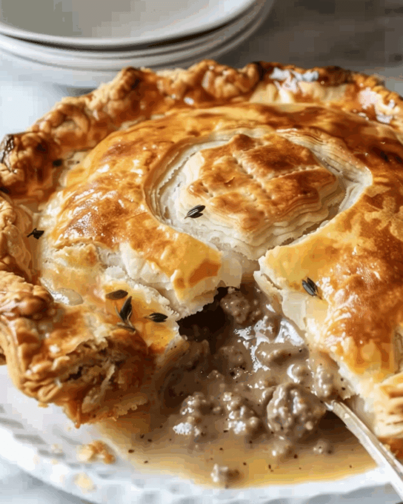 Sausage Gravy Puff Pie