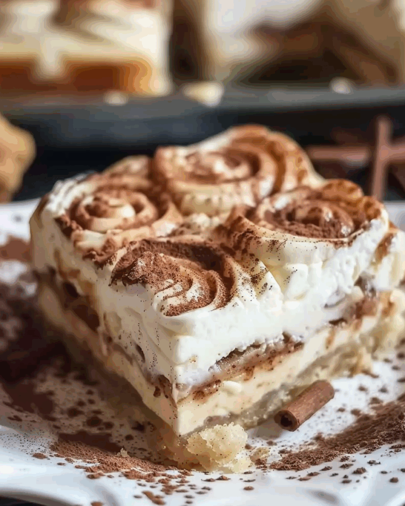 Cinnamon Roll Cheesecake Bars