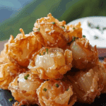Mini Crispy Blooming Onions with Buttermilk Ranch