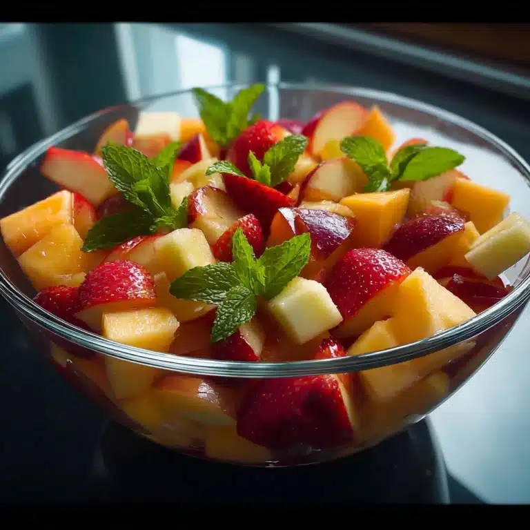 Summer Peach Fruit Salad Recipe