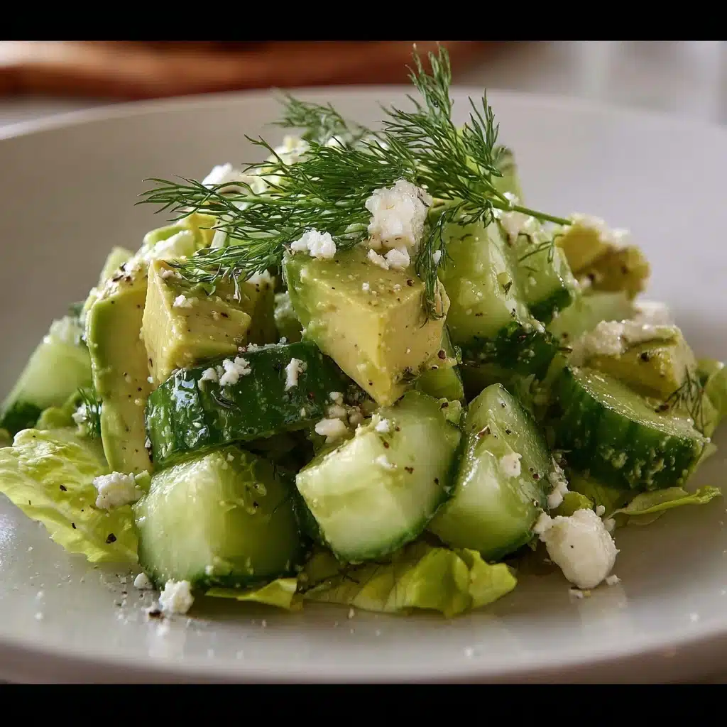 Cucumber Avocado Feta Salad Recipe - Recipe Image