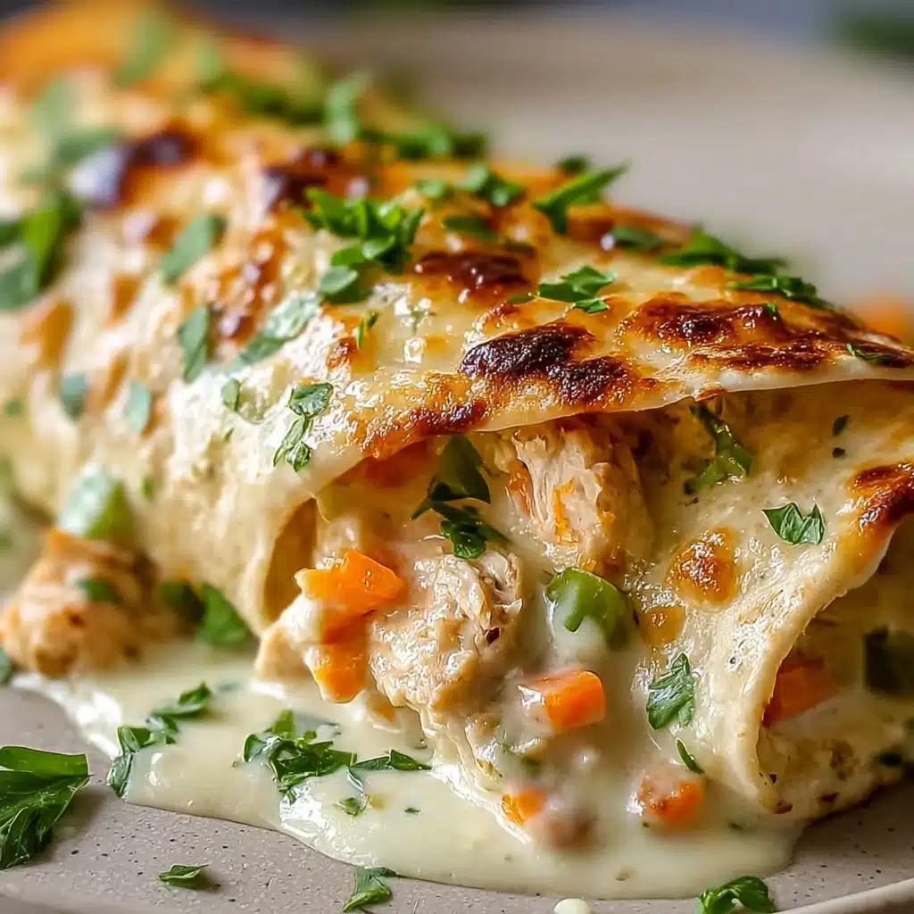 Cheesy Chicken Garlic Wraps Recipe - Recipe Image