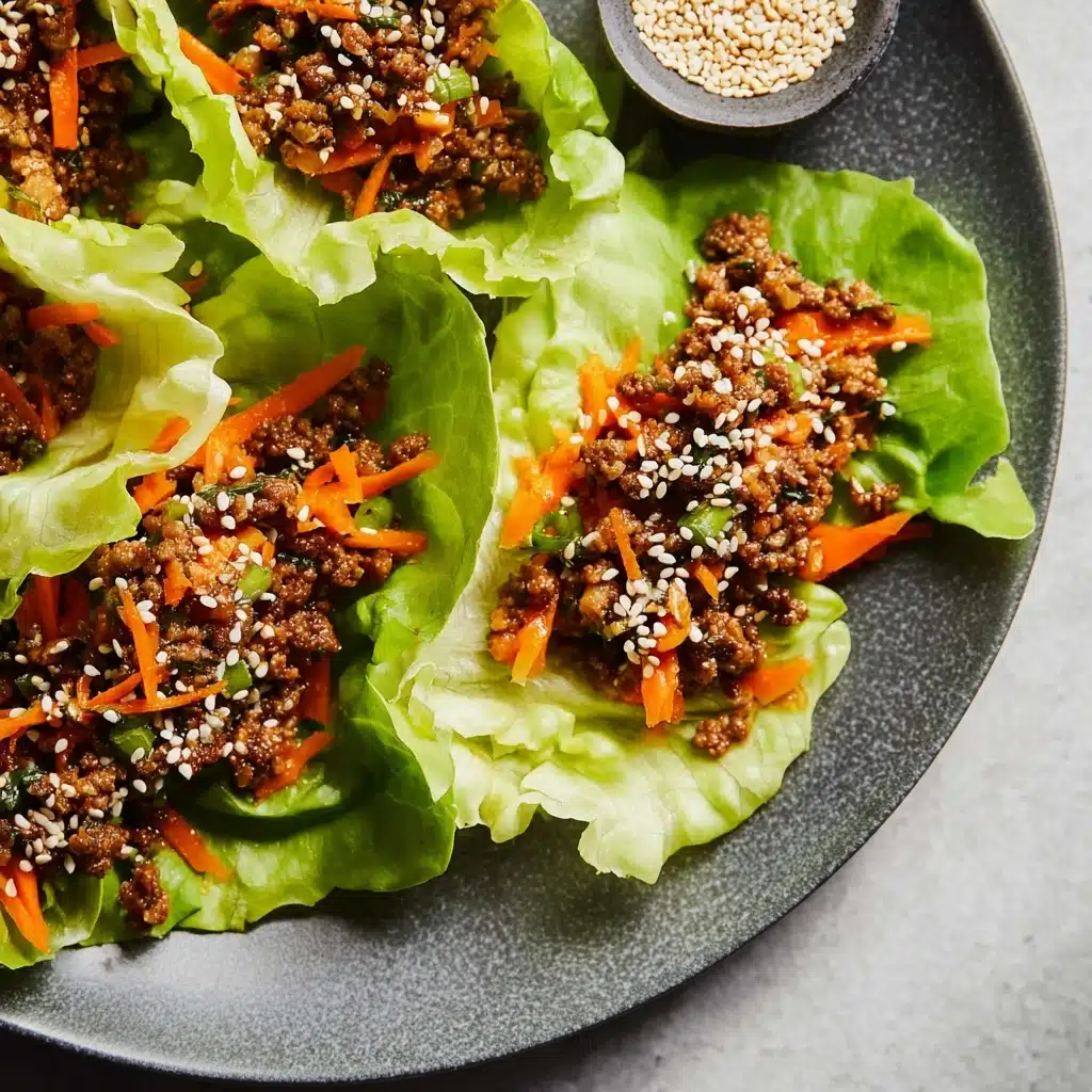 Asian Style Ground Beef Lettuce Wraps Recipe