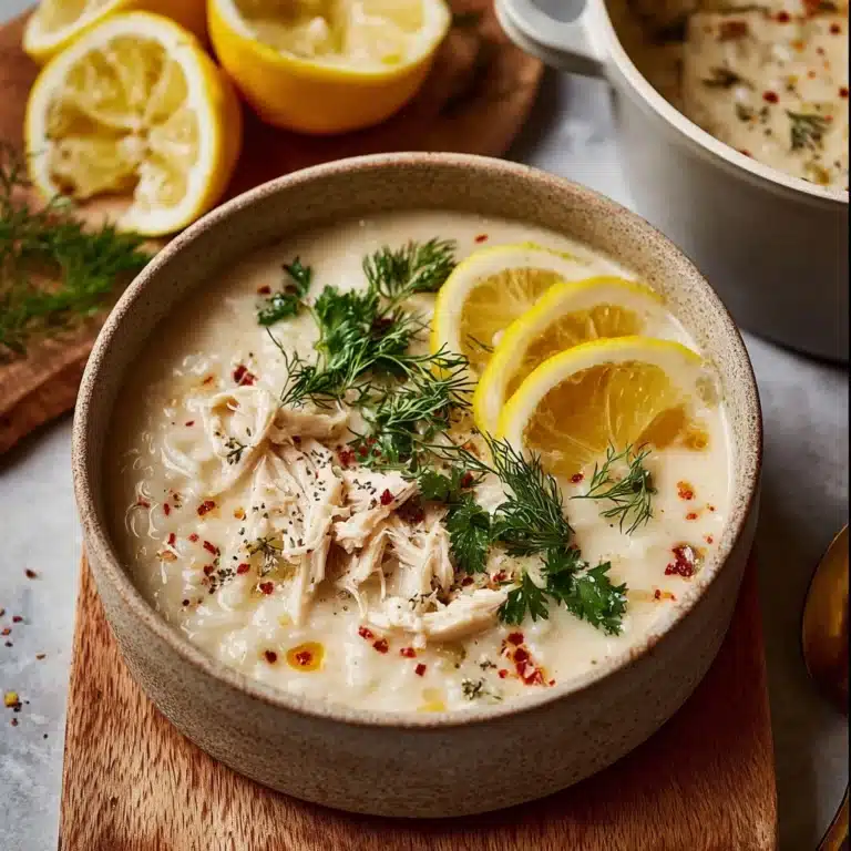 Cozy Lemon Chicken & Rice Soup Recipe