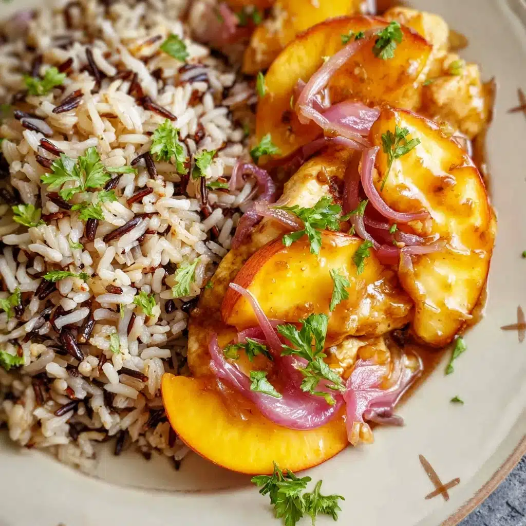Roasted Peach BBQ Chicken Bake Recipe - Recipe Image