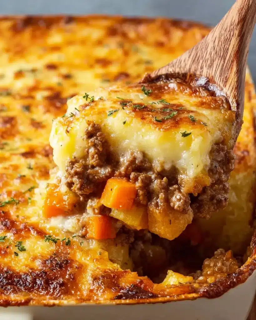 Transfer the meat-and-sauce mixture into a greased 9×13-inch baking dish Recipe
