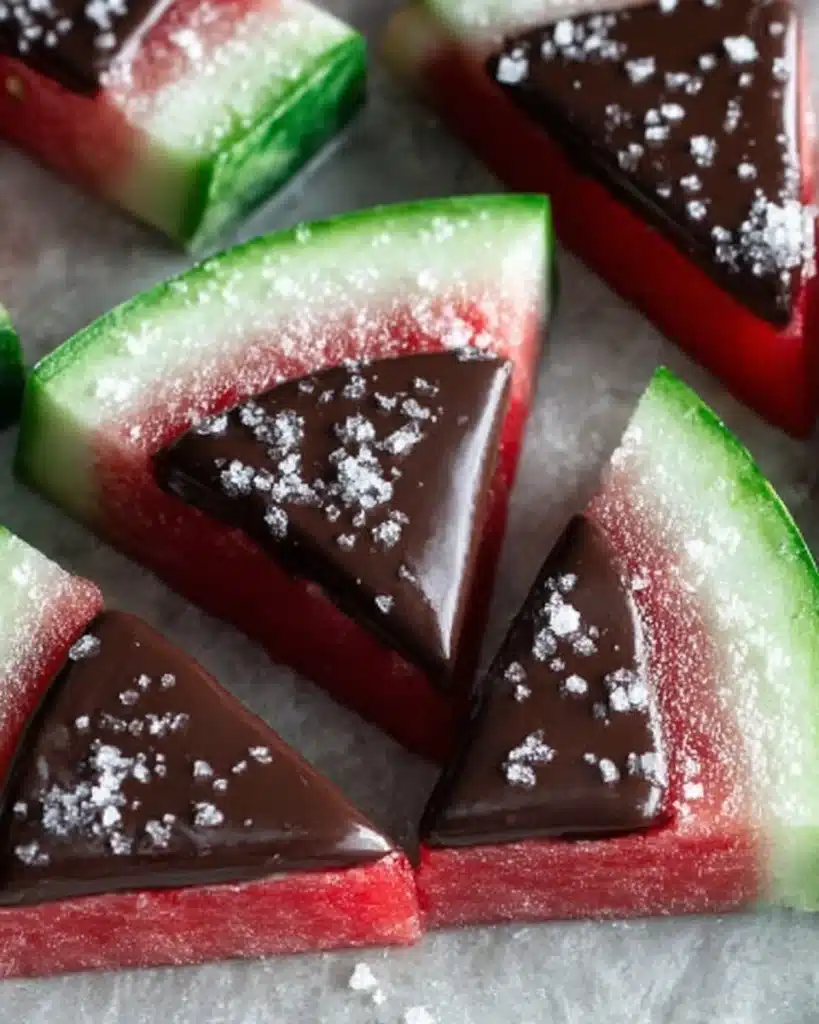 Sea Salt Dark Chocolate Watermelon Slices Recipe