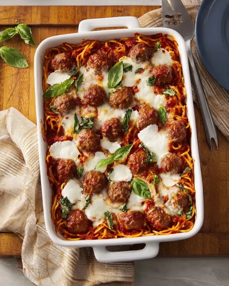 Baked Spaghetti and Meatballs Recipe