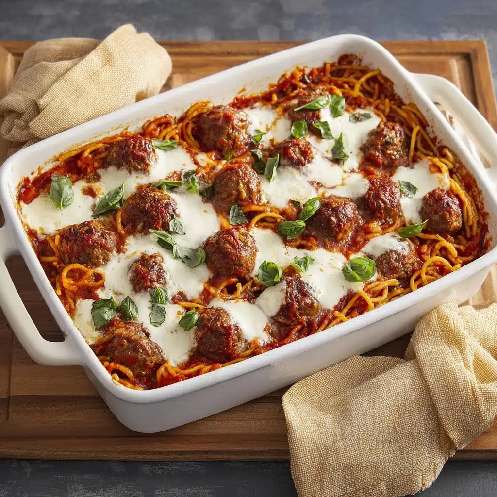 Baked Spaghetti and Meatballs Recipe - Recipe Image