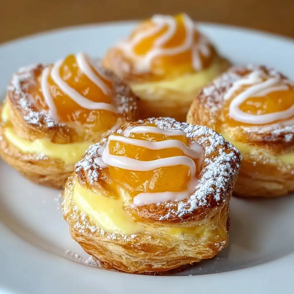 Peach Pie Cruffins 4 Blueberry Cream Cheese Puff Pastry Recipe - Recipe Image