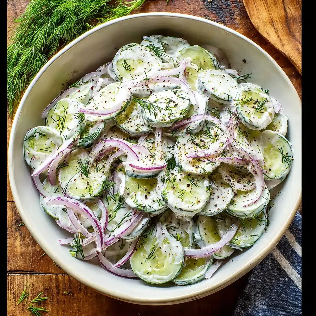 Creamy Cucumber Salad Recipe 4 Creamy Cucumber Salad Recipe - Recipe Image