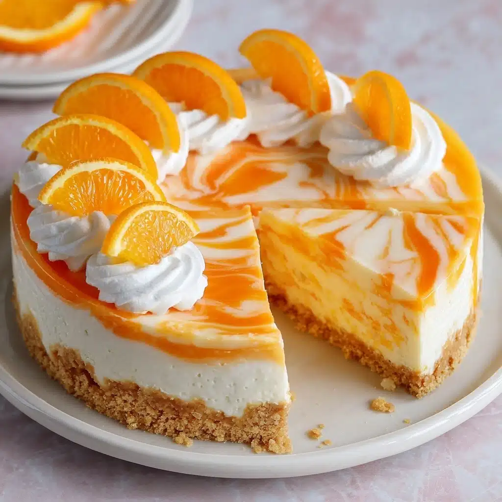 No-Bake Orange Creamsicle Cheesecake Recipe - Recipe Image