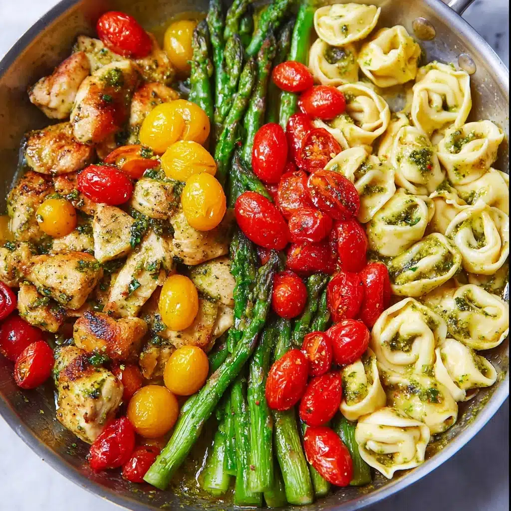 Pesto Chicken Tortellini and Veggies Recipe 4 Pesto Chicken Tortellini and Veggies Recipe - Recipe Image