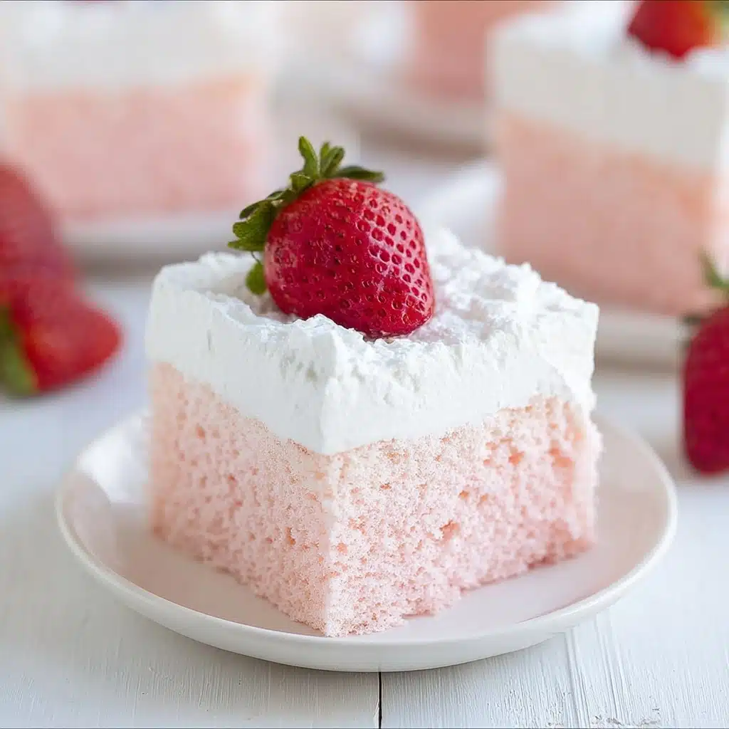 3 Ingredient No Bake Strawberry Cloud Cake Recipe - Recipe Image