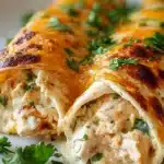 Cheesy Chicken Garlic Wraps Recipe