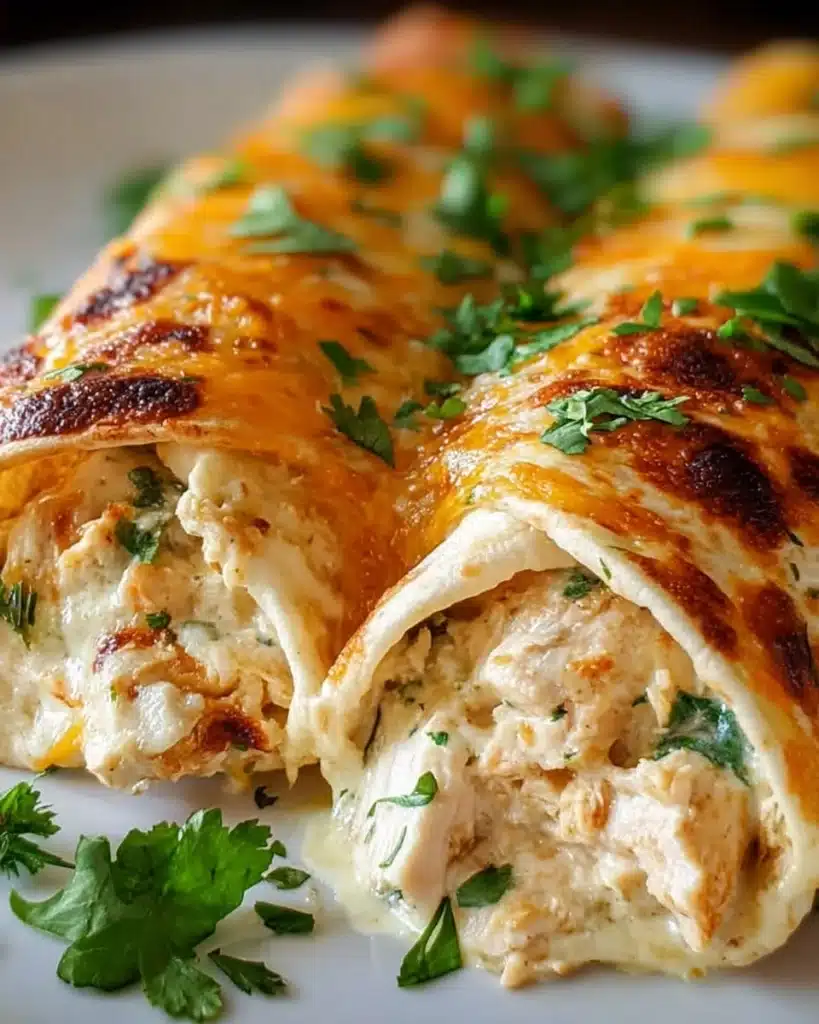 Cheesy Chicken Garlic Wraps Recipe