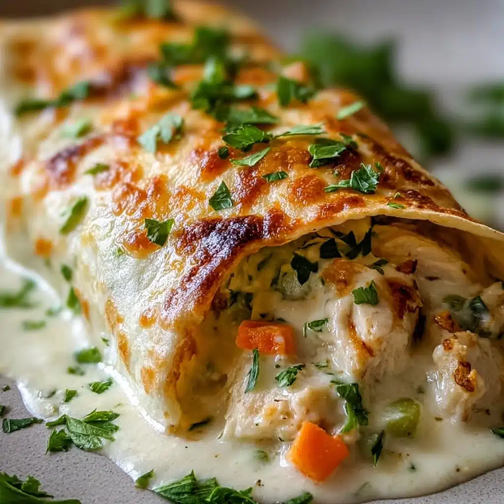 Cheesy Chicken Garlic Wraps Recipe - Recipe Image