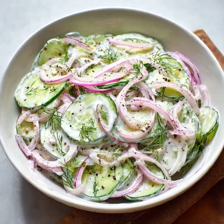 Creamy Cucumber Salad Recipe