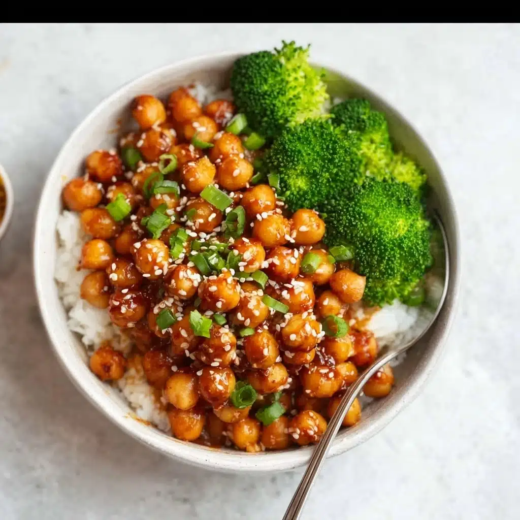 Vegan Sticky Sesame Chickpeas Recipe