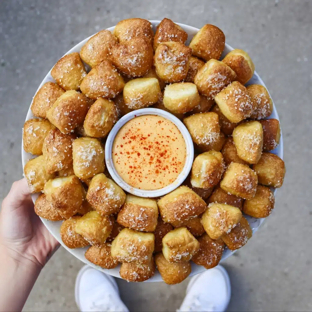 Soft Pretzel Bites with Vegan Cheese Sauce Recipe 4 Soft Pretzel Bites with Vegan Cheese Sauce Recipe - Recipe Image