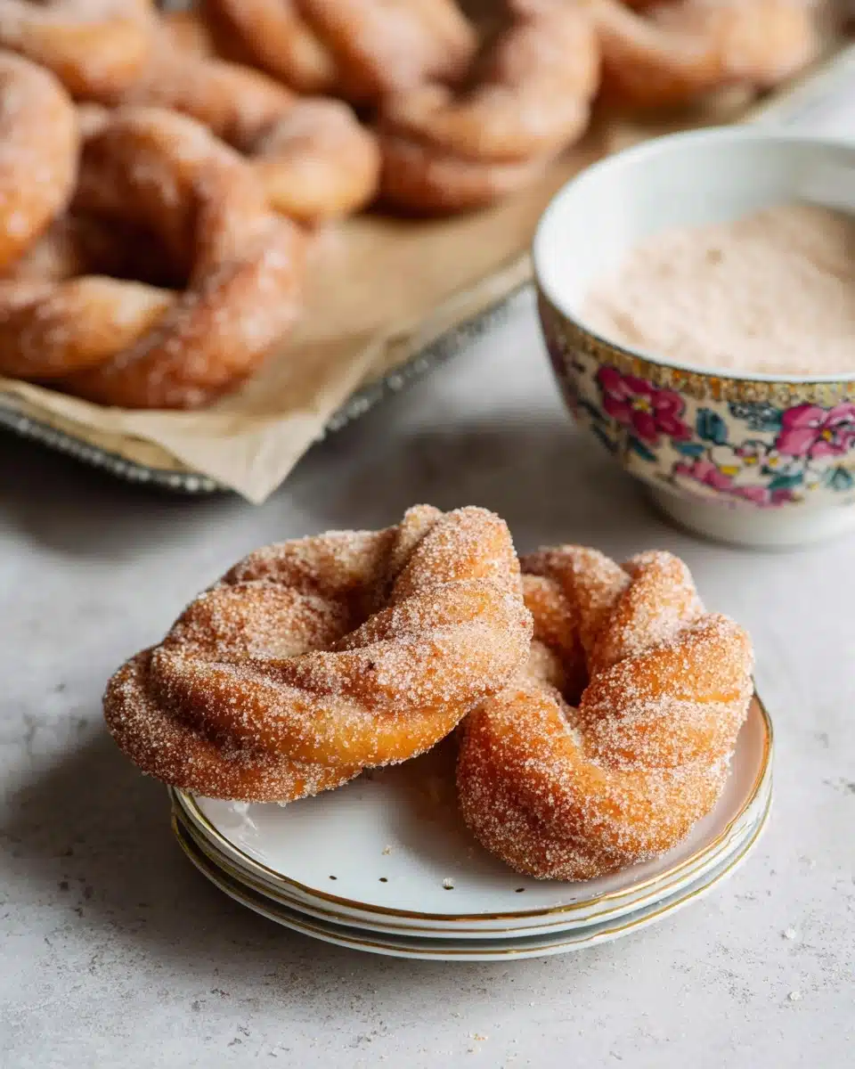 Cinnamon Sugar Twist Doughnuts Recipe