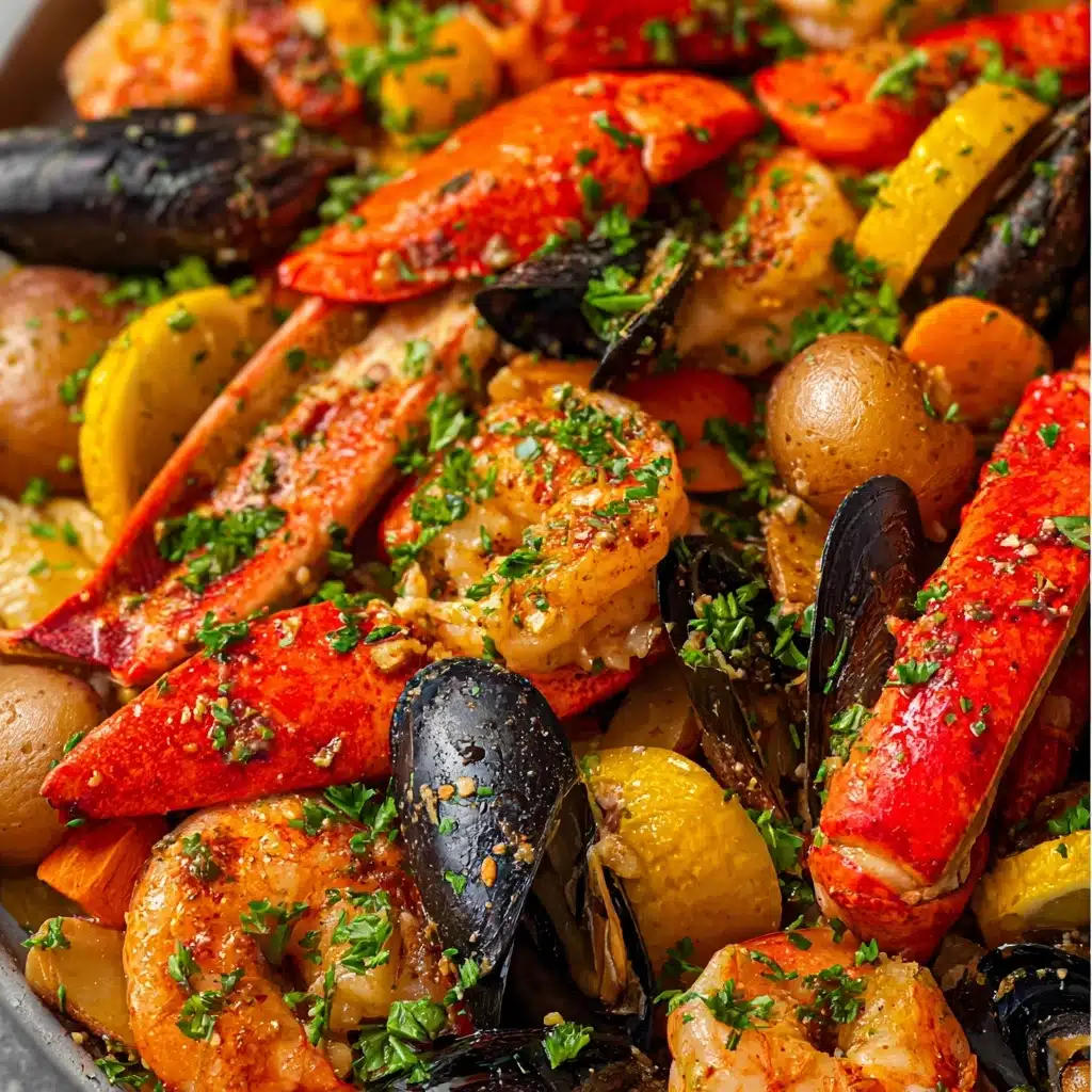 Cajun Seafood Boil with Garlic Butter Sauce Recipe - Recipe Image
